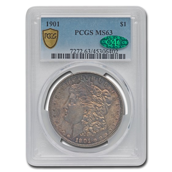 1901 Morgan Dollar MS-63 PCGS CAC 1901 Morgan Dollar MS-63 PCGS CAC